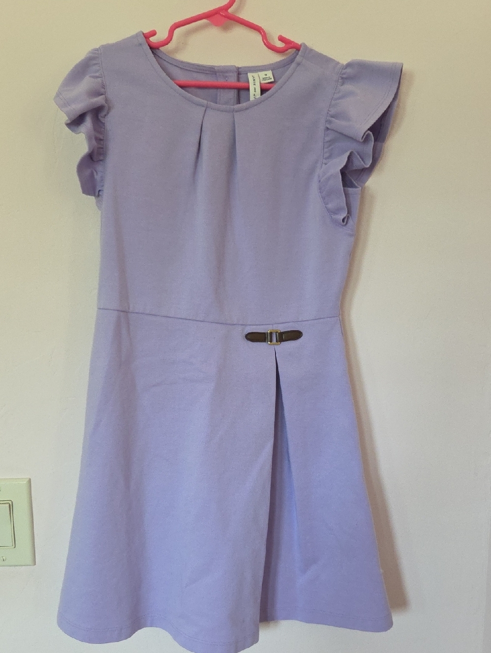 Janie and Jack Lavender Ruffle Sleeve A-Line Dress
